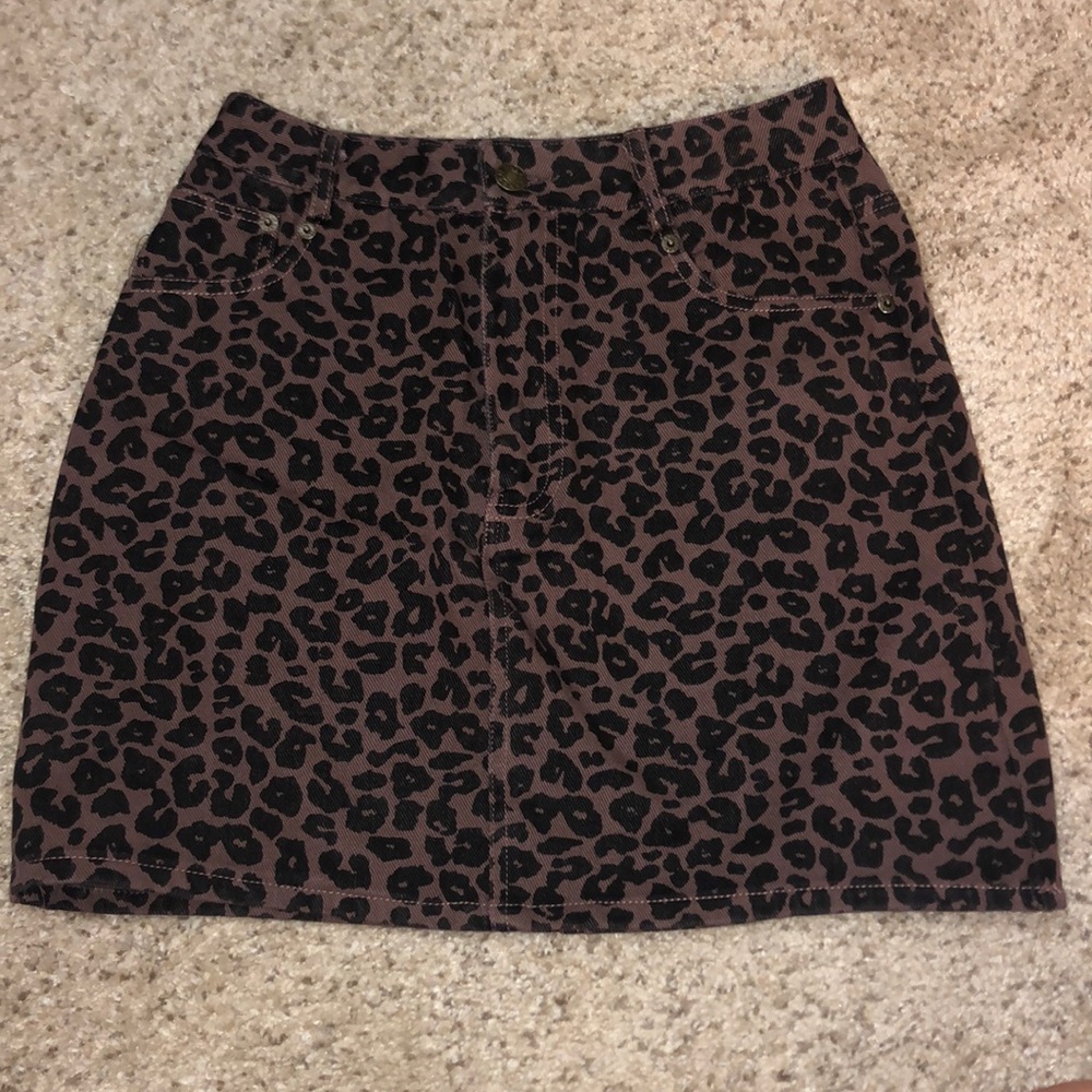 Nasty Gal Leopard Skirt
